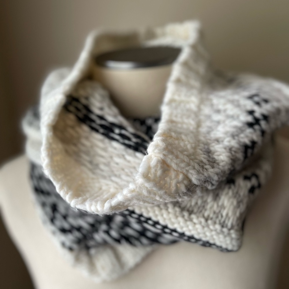 Gap fair isle infinite knit scarf